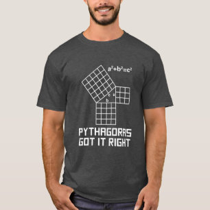 Pythagoras heeft de juiste Wiskunde T-shirt