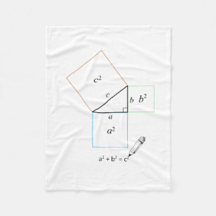 Pythagoras Theorem Fleece Deken