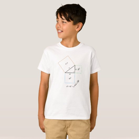 Pythagoras Theorem T-shirt (Voorkant volledig)