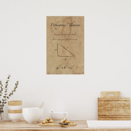 Pythagoras' Theorem - Wiskunde Posters (Keuken)