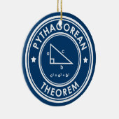 Pythagore Theorem Bleu céramique ornement (Droite)
