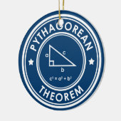 Pythagore Theorem Bleu céramique ornement (Gauche)