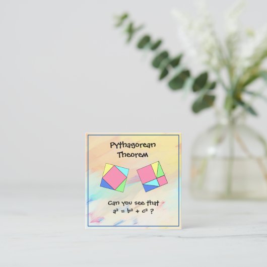 Pythagore Theorem Math Tutor Carte de visite (Debout devant)