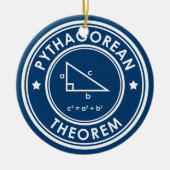 Pythagorean Theorem Blue Ceramic Ornament (Voorkant)