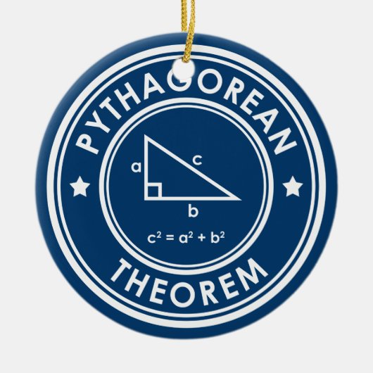 Pythagorean Theorem Blue Ceramic Ornament (Voorkant)
