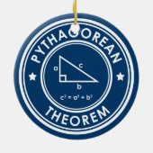 Pythagorean Theorem Blue Ceramic Ornament (Achterkant)