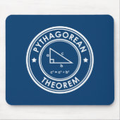 Pythagorean Theorem Blue Muismat (Voorkant)