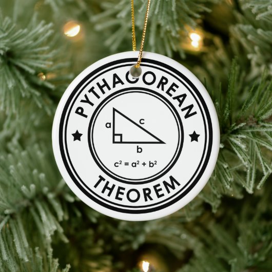 Pythagorean Theorem-keramisch Ornament (Boom)