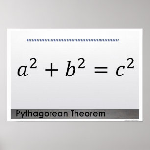 Pythagorean Theorem Wiskunde Poster