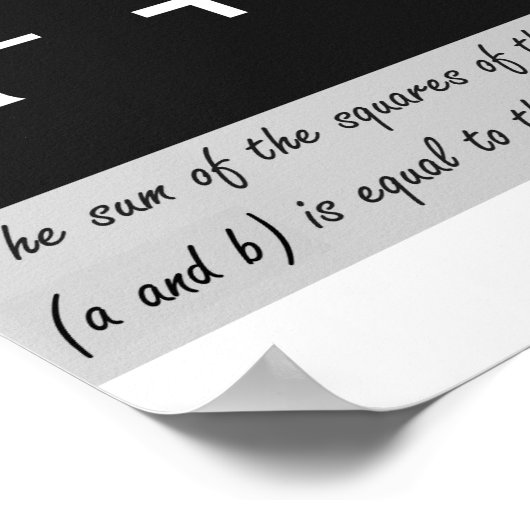 Pythagorean Theorem Wiskunde Poster (Hoek)