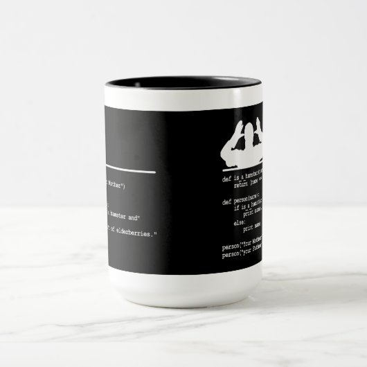 Python Code-Je moeder was een hamster Mok (Midden)