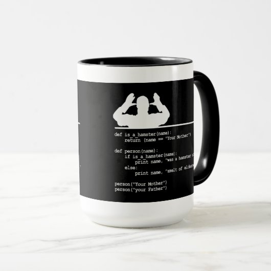 Python Code-Je moeder was een hamster Mok (Voorkant rechts)