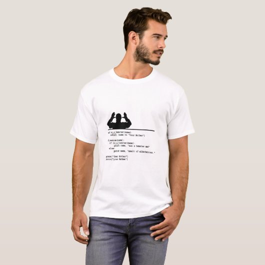 Python Code-Je moeder was een hamster T-shirt (Voorkant volledig)