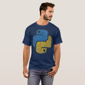 Python Coding Word Art T-shirt (Voorkant volledig)