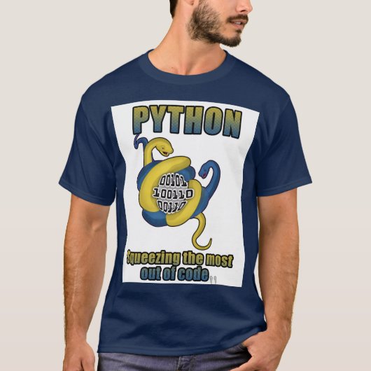 Python: De meeste uit de code knijpen T-shirt (Voorkant)