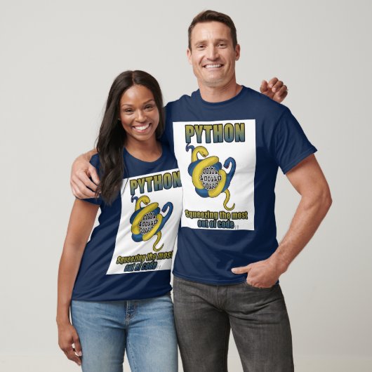 Python: De meeste uit de code knijpen T-shirt (Unisex)