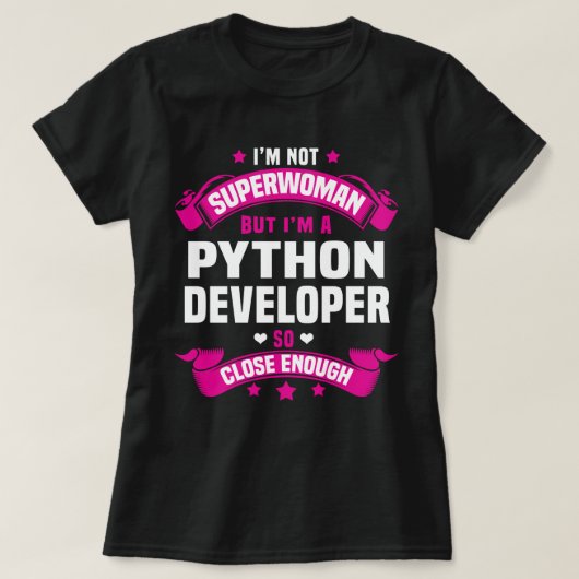 Python Developer T-shirt (Design voorkant)