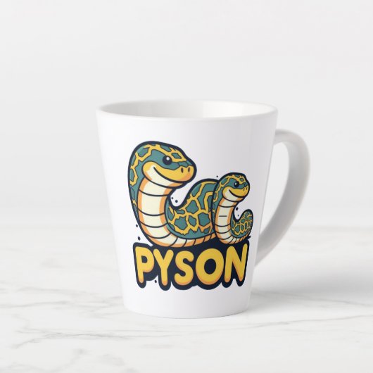 Python en een beetje python latte mok (Rechterhoek)