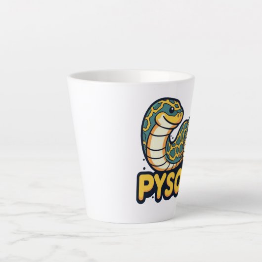 Python en een beetje python latte mok (Voorkant)