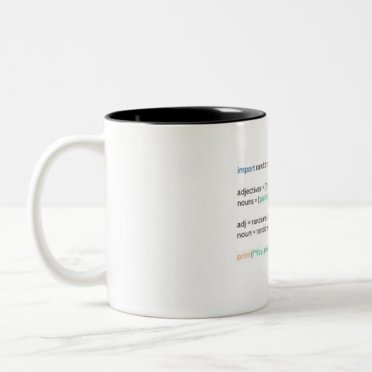 Python grappige Coffee-Mok voor ontwikkelaar Tweekleurige Koffiemok (Links)