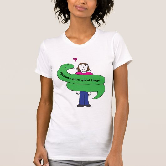 Python Hugs Woman's T-shirt (Voorkant)