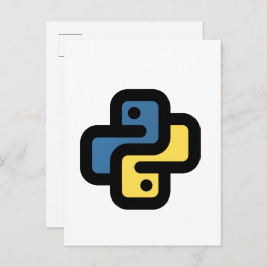 Python-logo Aankondigingskaart (Voorkant / Achterkant)