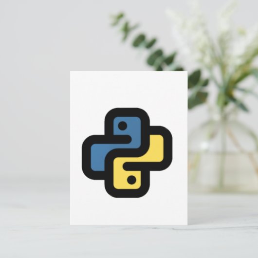 Python-logo Aankondigingskaart (Staand voorkant)