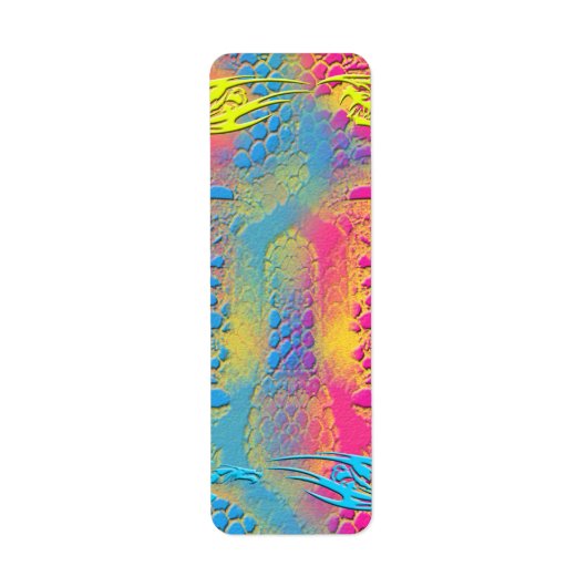 PYTHON - modern decoratief fractal - Etiket (Voorkant)