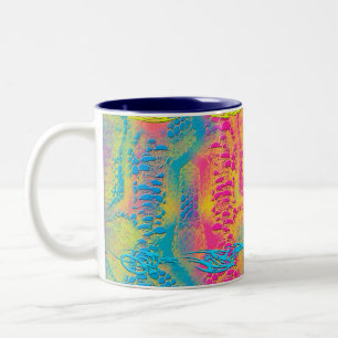 PYTHON - modern decoratief fractal - Tweekleurige Koffiemok