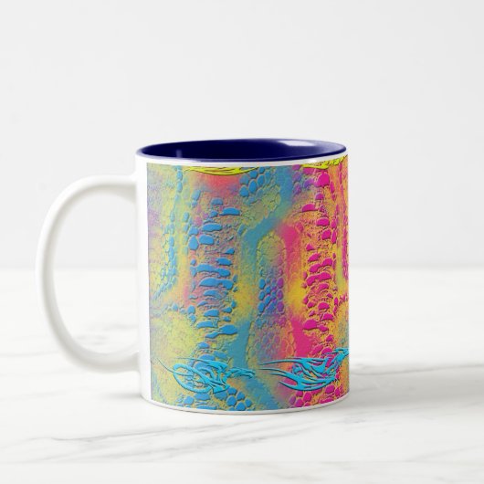 PYTHON - modern decoratief fractal - Tweekleurige Koffiemok (Links)