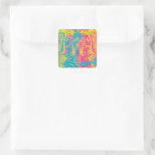 PYTHON - modern decoratief fractal - Vierkante Sticker (Tas)