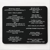 Python morning_routine() Mouse Pad – Coders Gift Muismat (Voorkant)