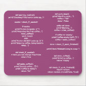 Python morning_routine() Muismat – Codaar Geschenk (Voorkant)