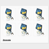 Python op Linux Vierkante Sticker (Vel)