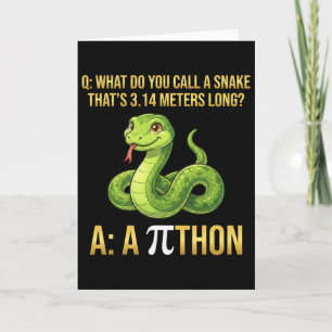 Python Pithon Pi-dag symbool Grappige wiskundelera Kaart