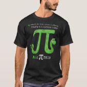 Python Pithon Pi Sybol Funny Wiskunde Teacher Pi D T-shirt (Voorkant)