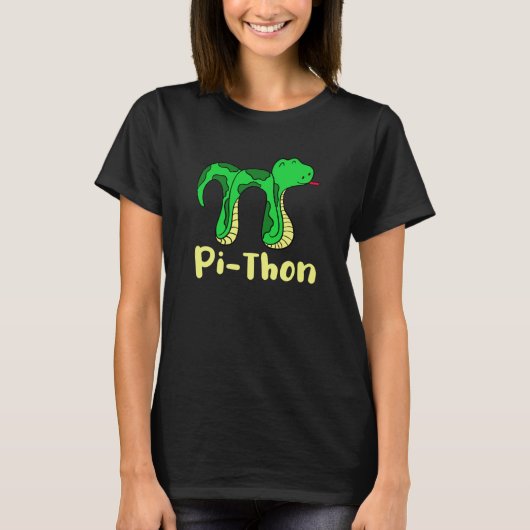 Python Pithon Pi Symbol Fun Math Teacher Pi Day sn T-shirt (Voorkant)