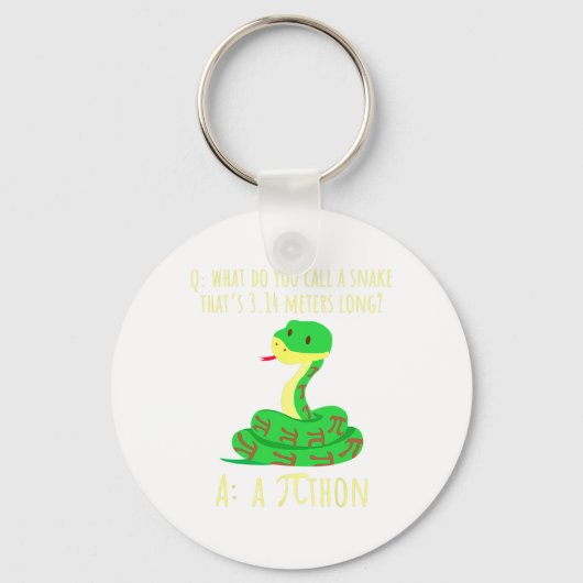 Python Pithon Pi-symbool Grappige wiskundeleraar P Sleutelhanger (Voorkant)