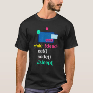 Python Programmer Coder Eat Code Slaap T-shirt