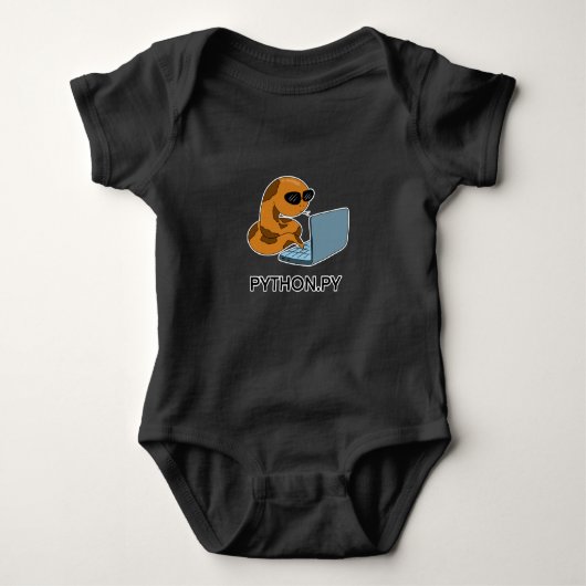 Python Programmer Funny Snake Romper (Voorkant)