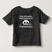 Python Programmer IT Nerd Panda Programming Humor Kinder Shirts (Voorkant)