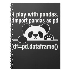 Python Programmer IT Nerd Panda Programming Humor Notitieboek