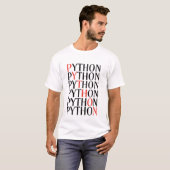 Python programmeren t-shirt (Voorkant volledig)