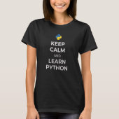 Python Programming Developer Funny Keep Calm and L T-shirt (Voorkant)