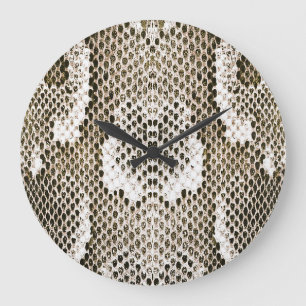 Python Skin: Dierlijk Patroon Ontwerp Grote Klok