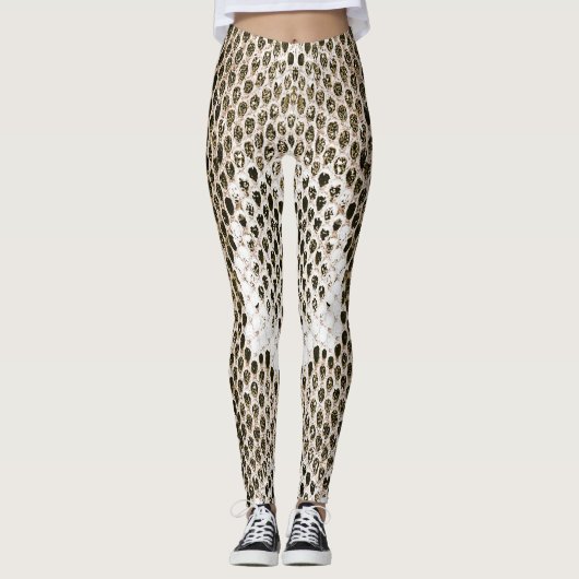 Python Skin: Dierlijk Patroon Ontwerp Leggings (Voorkant)