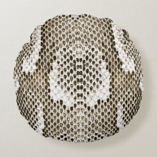 Python Skin: Dierlijk Patroon Ontwerp Rond Kussen