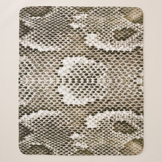 Python Skin: Dierlijk Patroon Ontwerp Sherpa Deken (Voorkant)