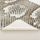 Python Skin: Dierlijk Patroon Ontwerp Sherpa Deken (3/4)