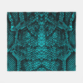Python Skin: Slangenpatroon ontwerp Fleece Deken (Voorkant (Horizontaal))